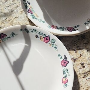 7x corelle vintage farmhouse Decorative Cream Dinner Plates